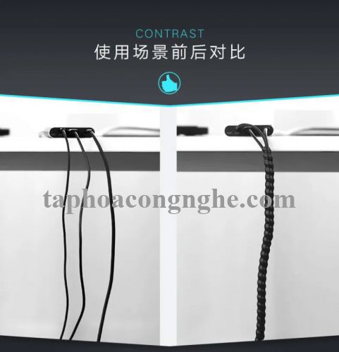 Ugreen 30821 5M Size 10mm màu Đen Dây ống xoắn PE bảo vệ cáp cao cấp LP122 30030821